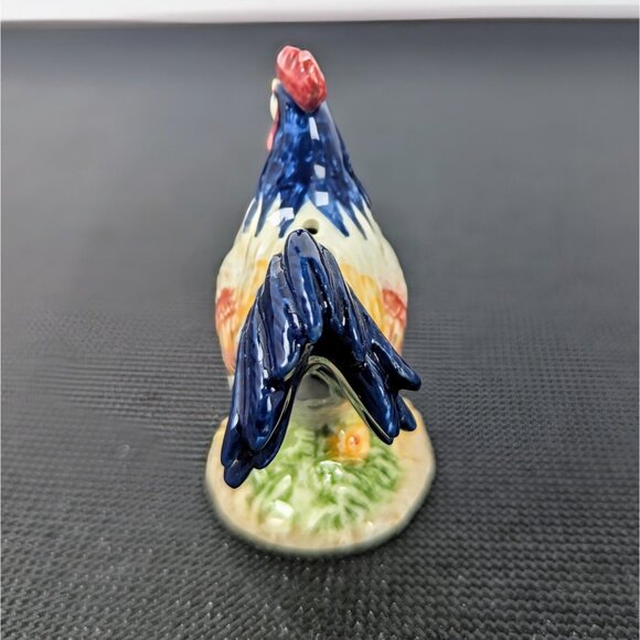 Colorful Ceramic Chicken Hen Rooster Salt & Pepper Shakers VTG Norcrest - Picture 9 of 10